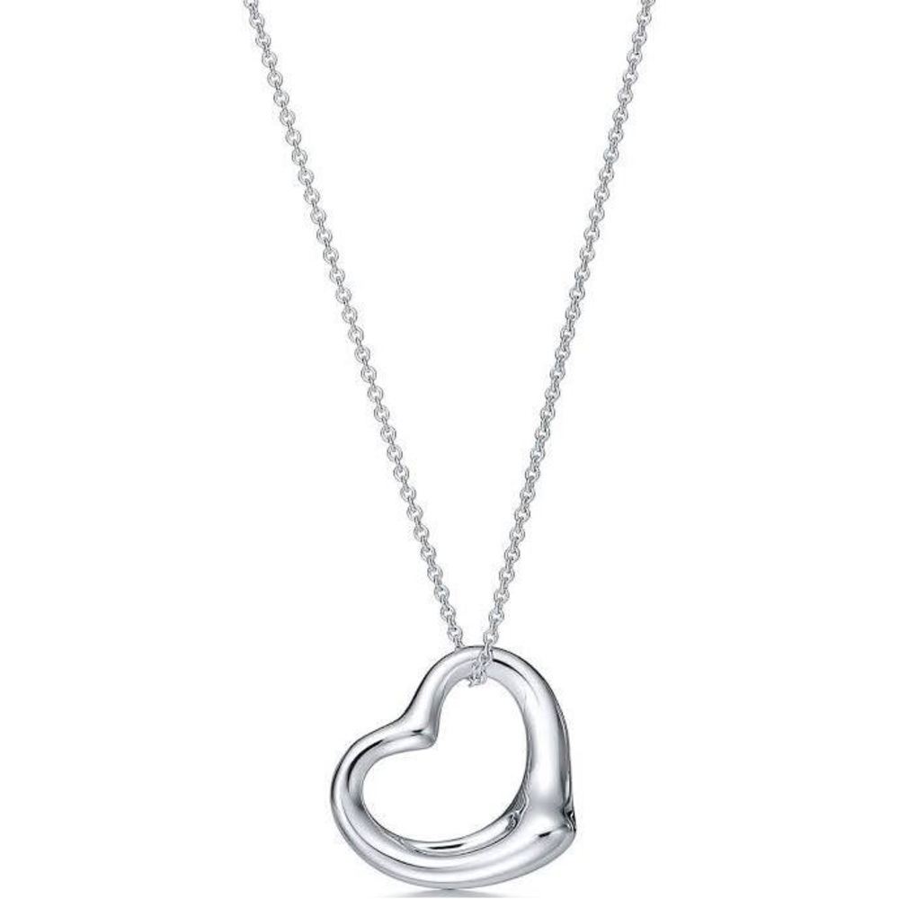 Tiffany and Co. Open Heart Pendant Necklace Sterling Silver 😍